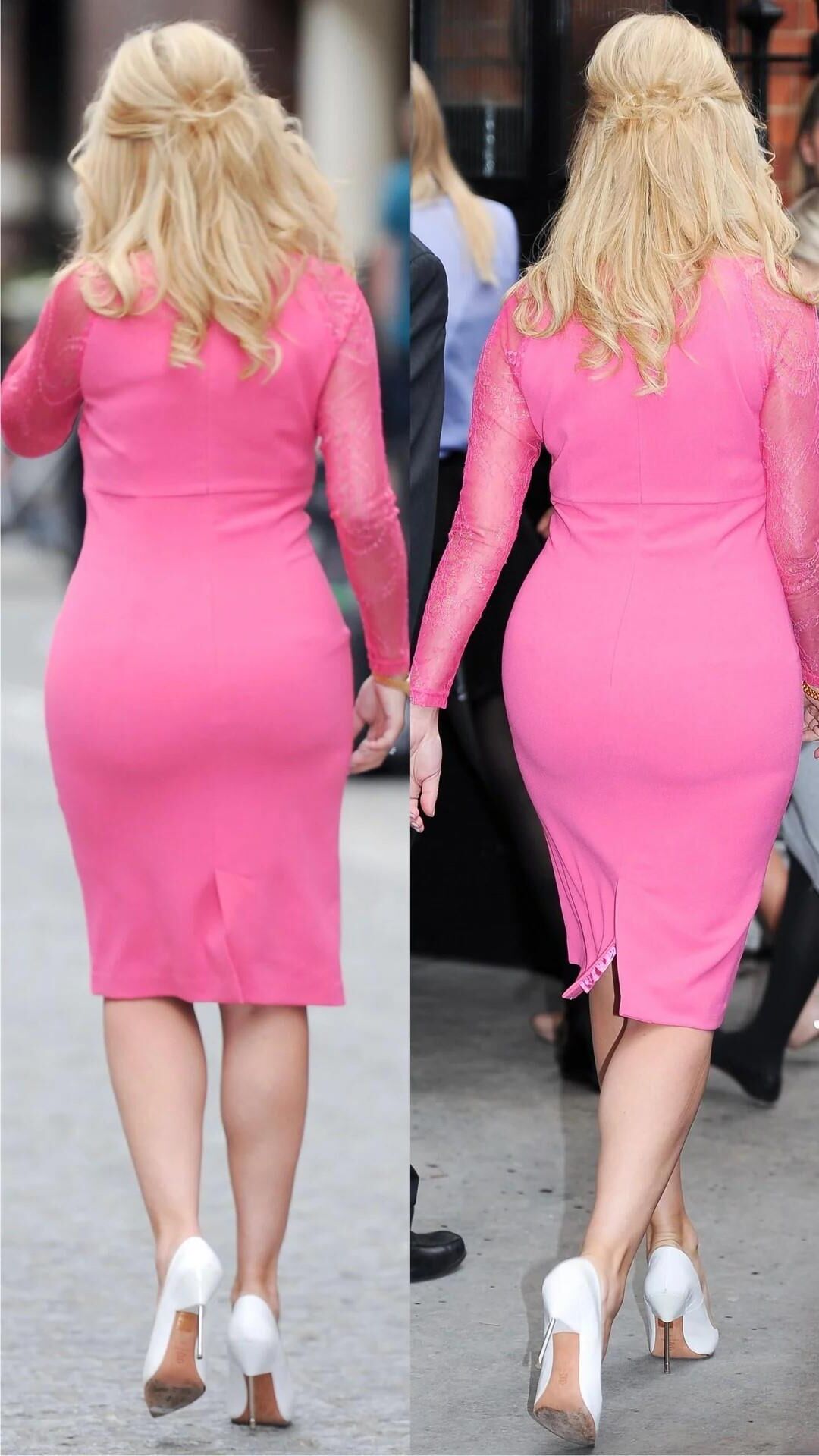 MILF vagabunda Holly Willoughby, peitos grandes e uma bunda gorda feita para anal