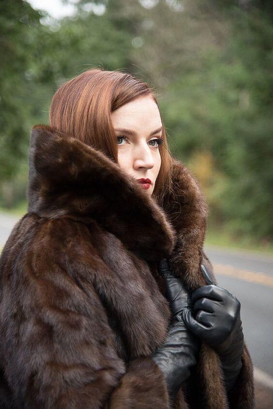 Fur and Leather Gloves