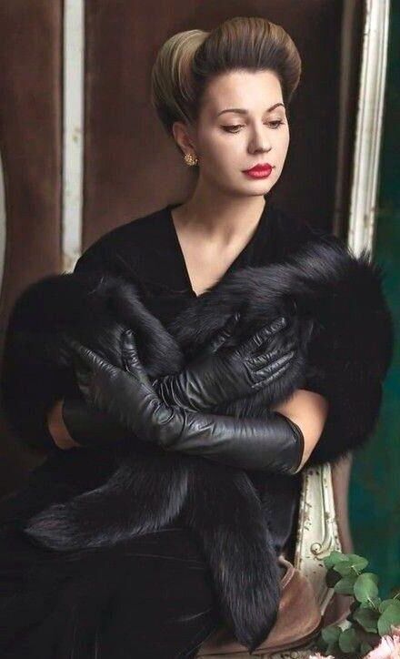 Fur and Leather Gloves