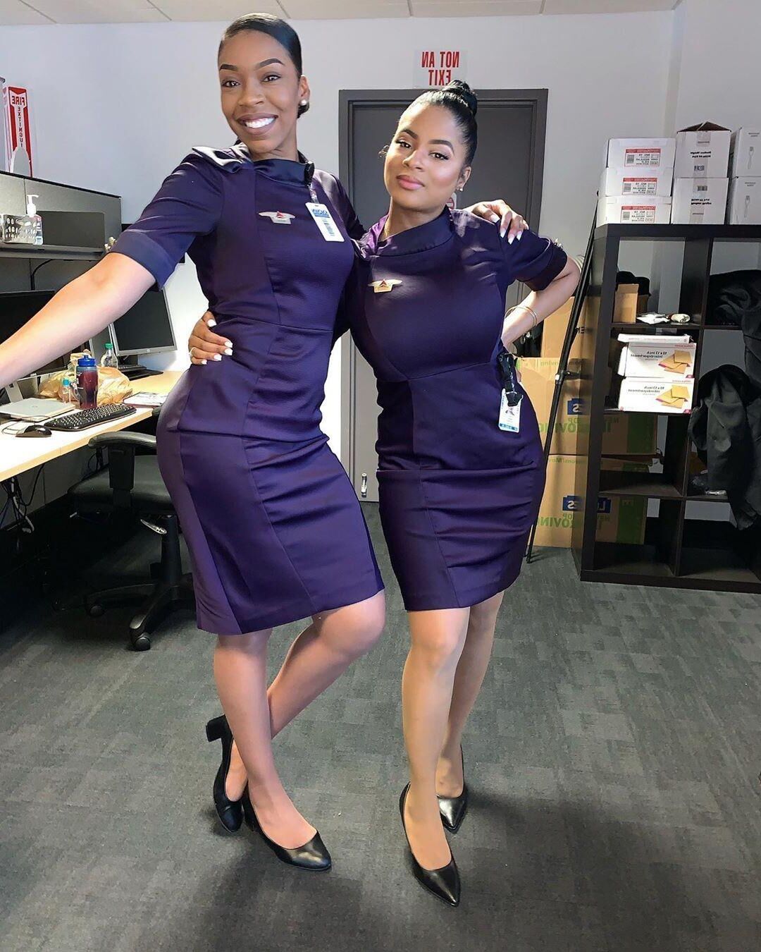 Ebony flight attendants 