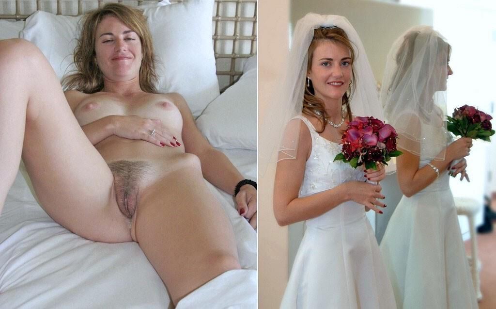 novia desnuda vestida