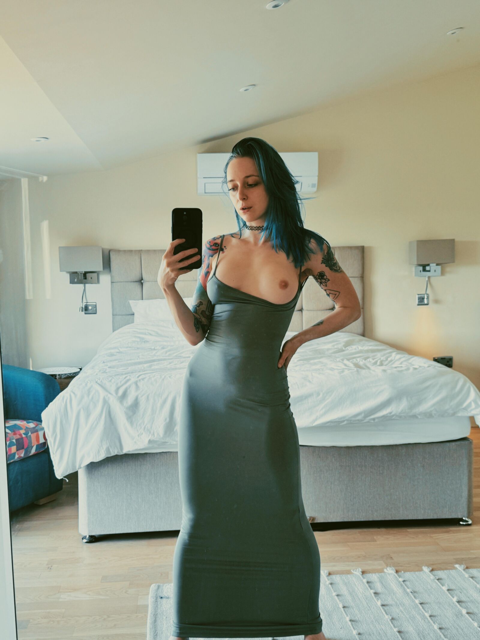 sexy Blue Haired Goth Slut