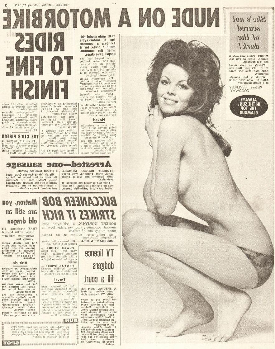 Vilma Riley Pin up británica de los años 70