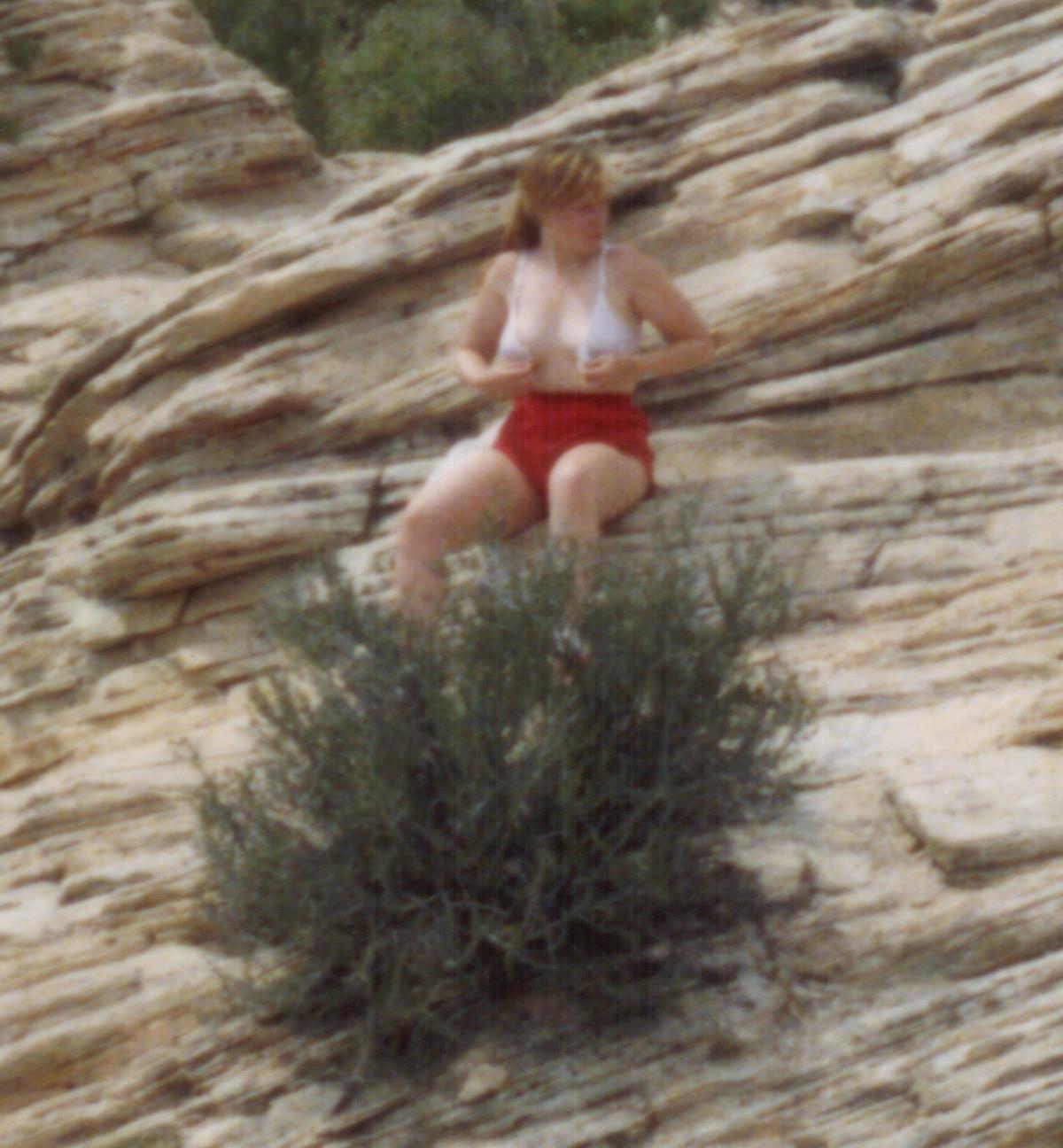 Kentrina strips in Zion National Park Angels Landing