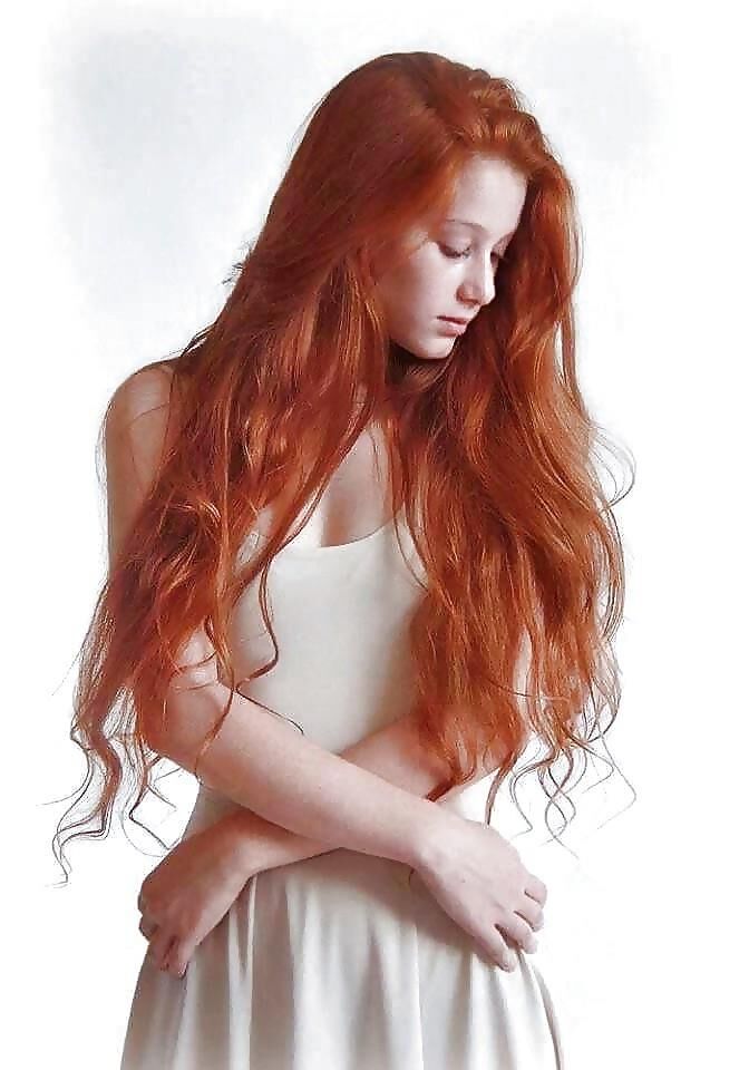 Redheads in white