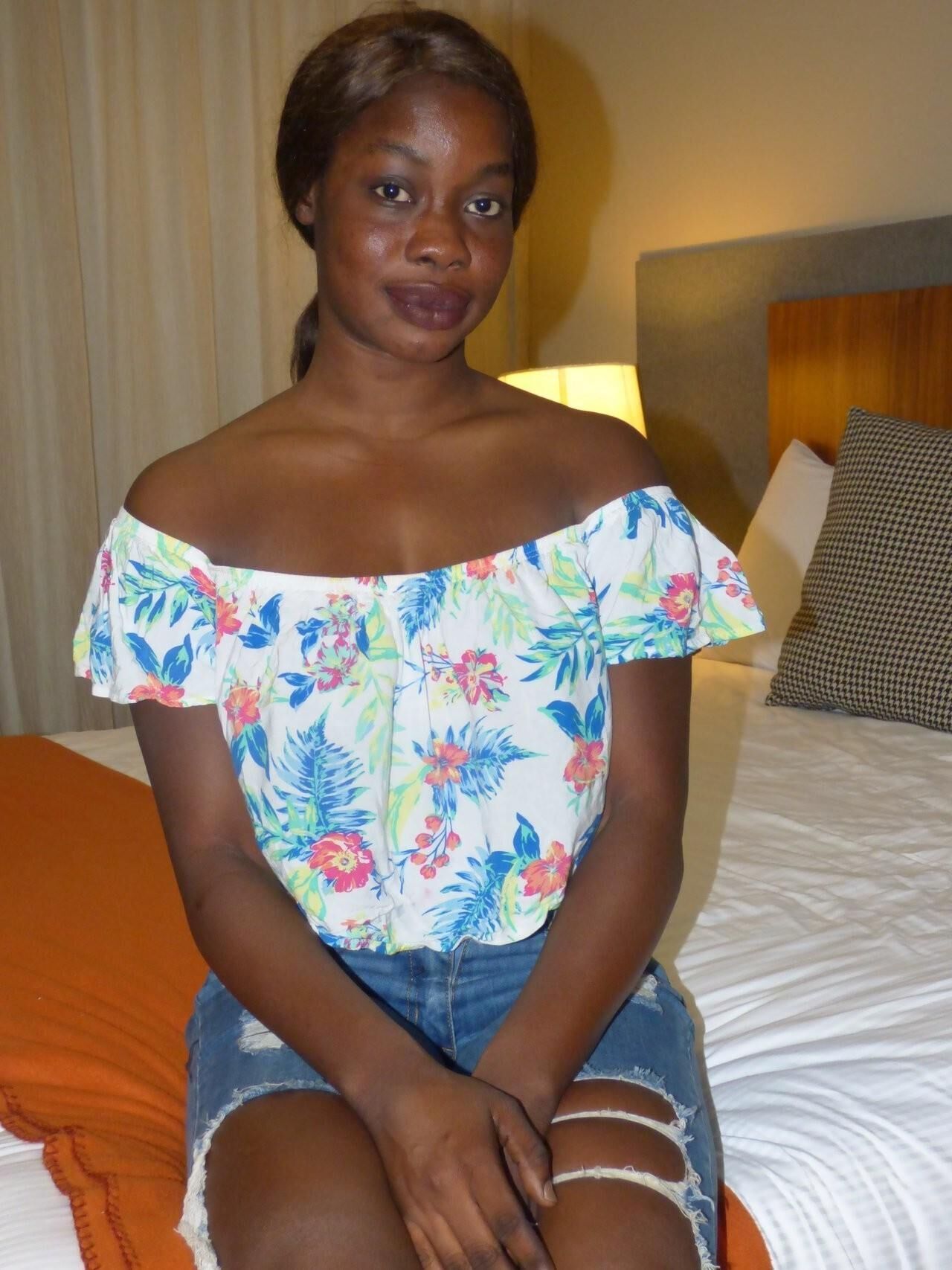 Young Amateur Black on the bed