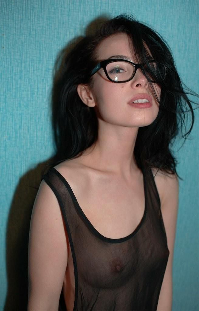 Hot babes in glasses braless and pokies