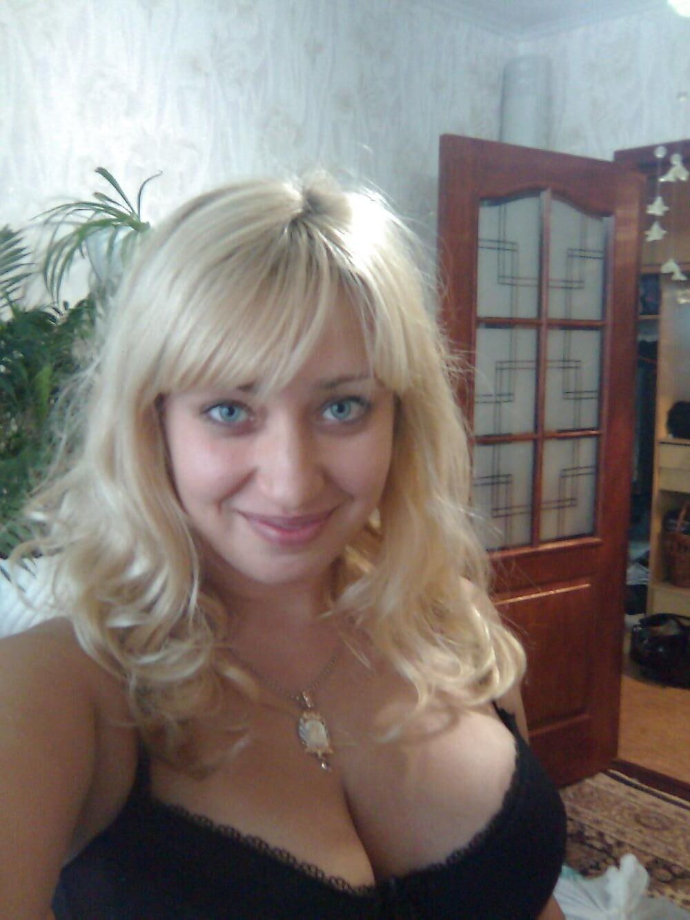 Sweet mature blonde from Russia shows tits