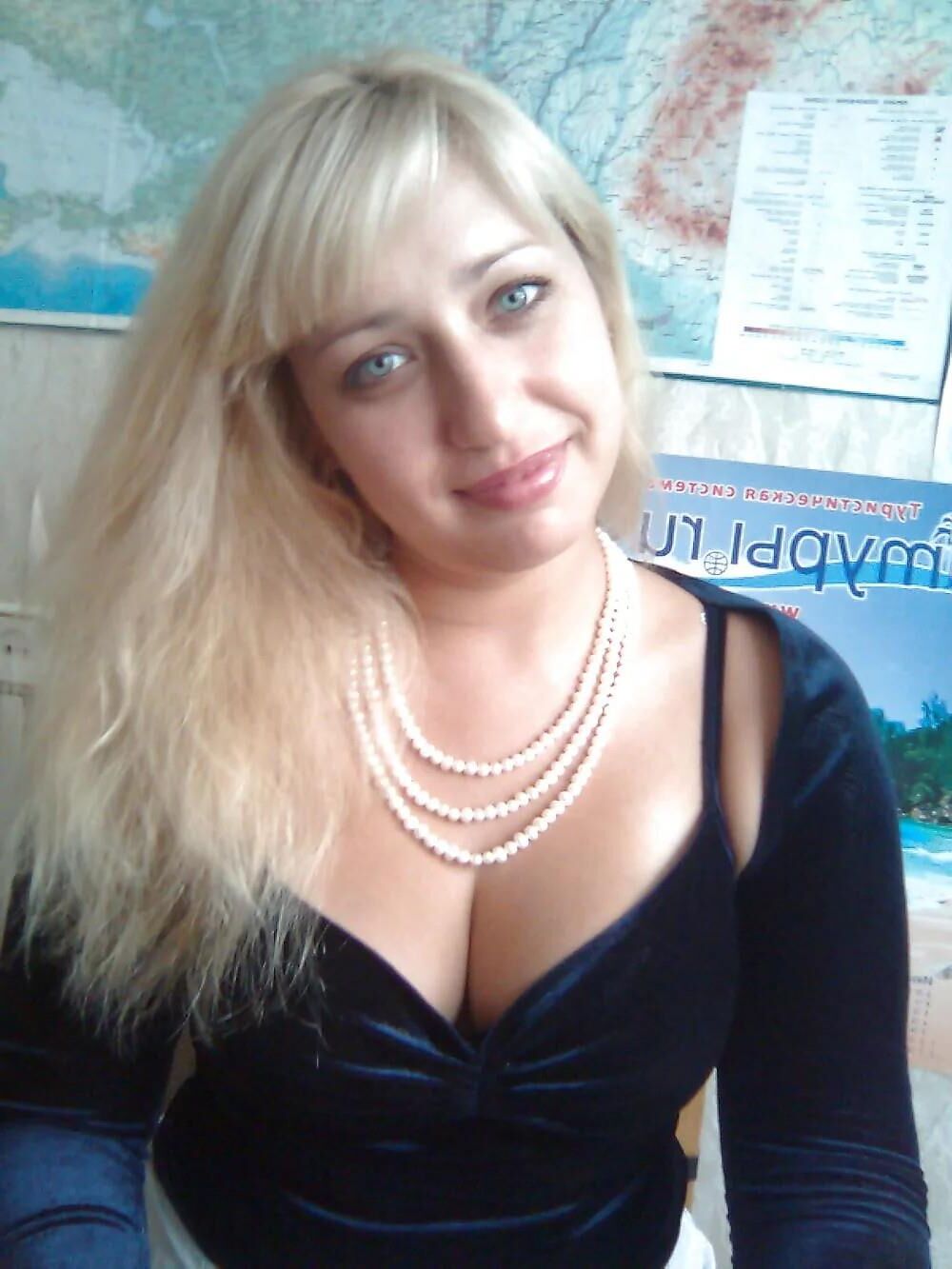 Sweet mature blonde from Russia shows tits