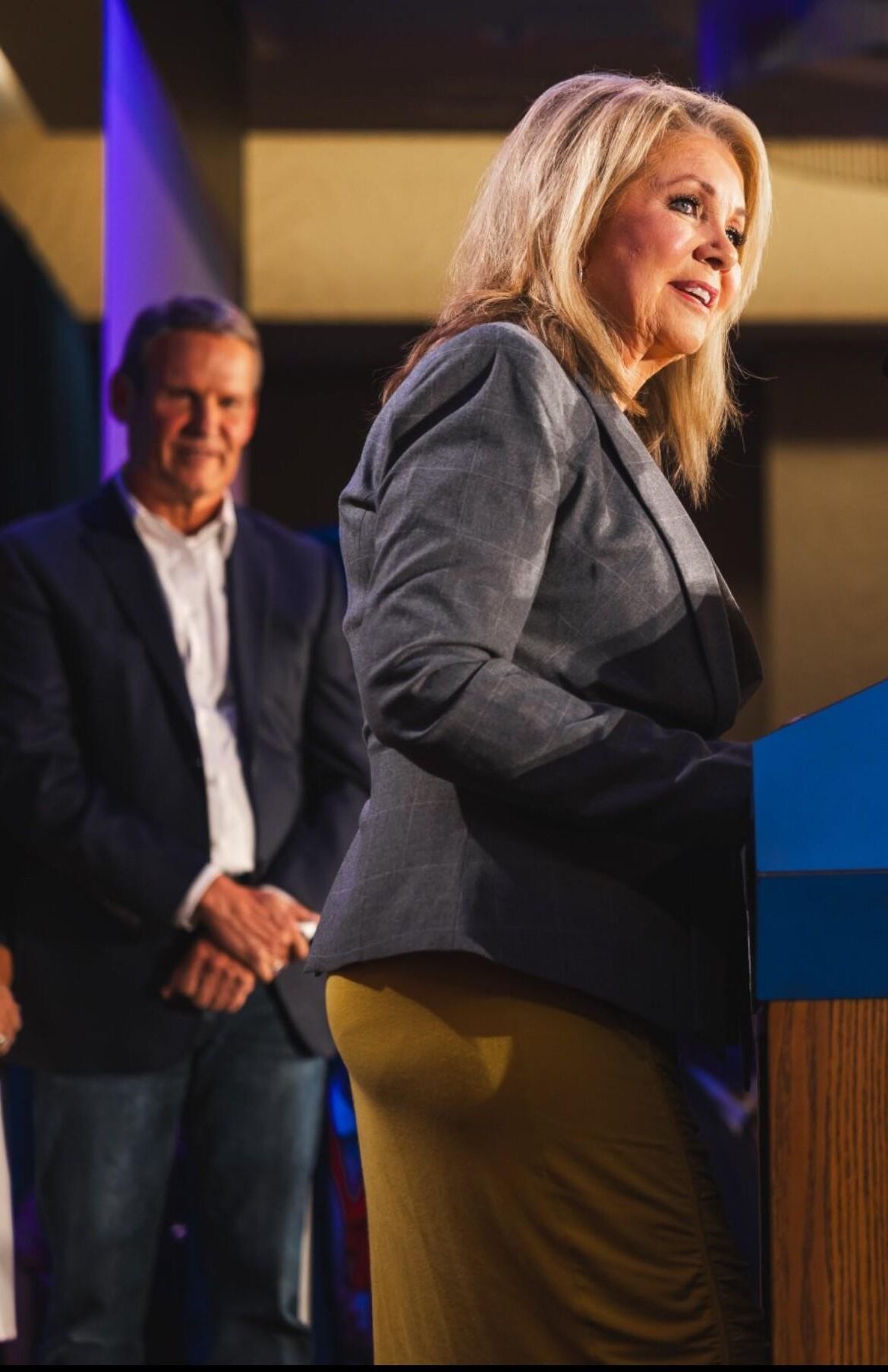 Governor Bill Lee Looking at Senator Marsha Blackburn Ass