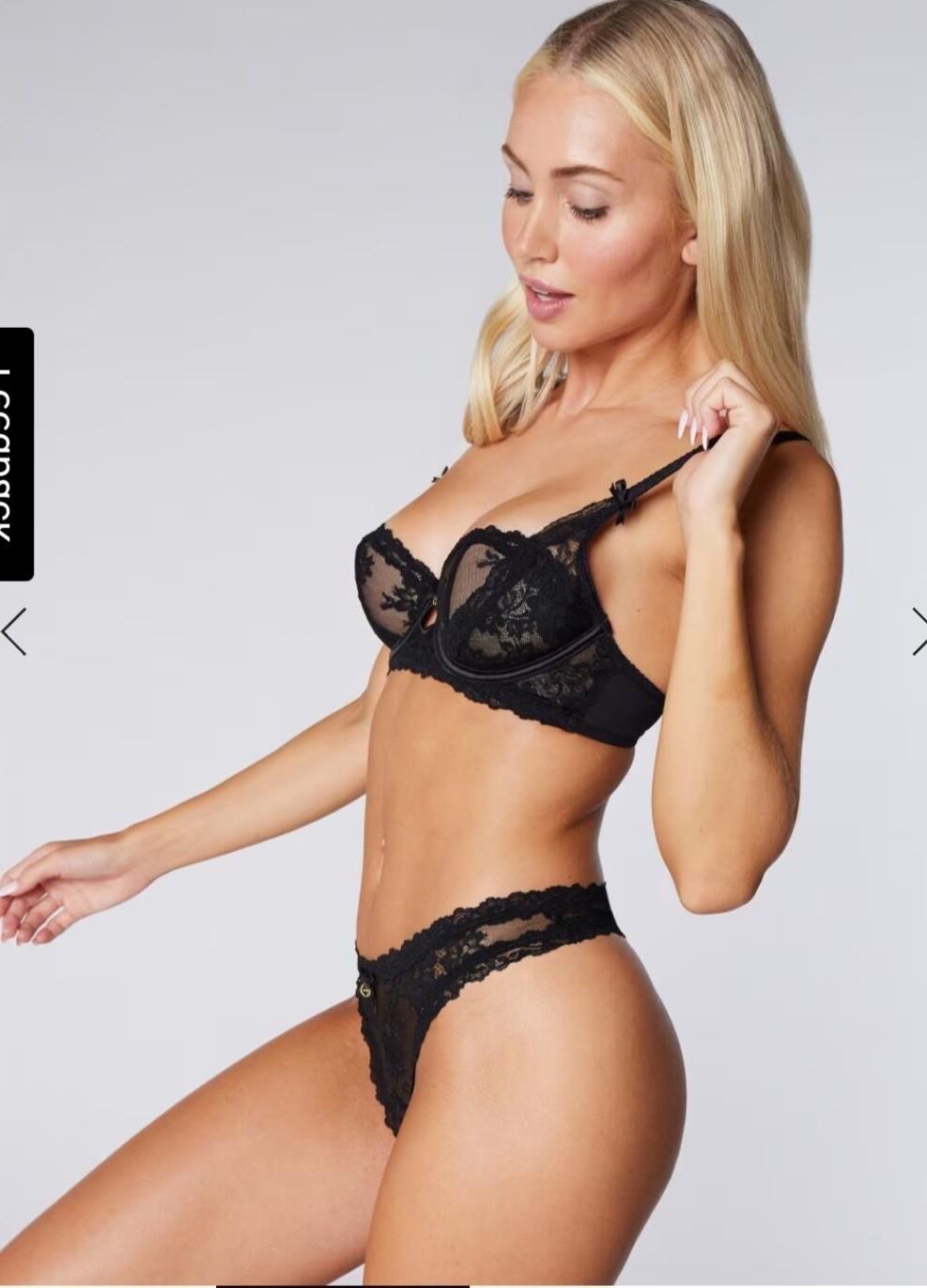 Love this blonde lingerie model 