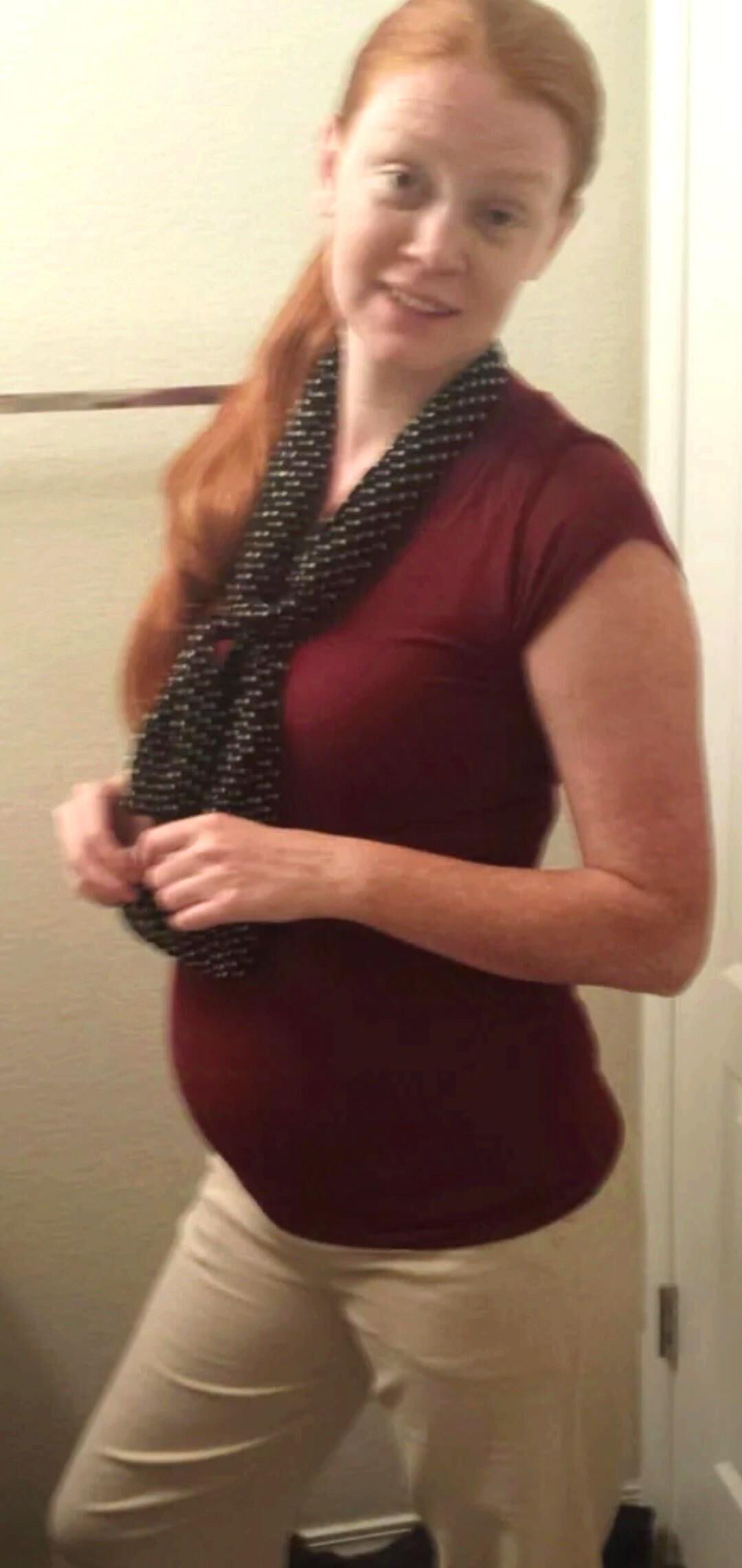 Karen, pregnant redhead