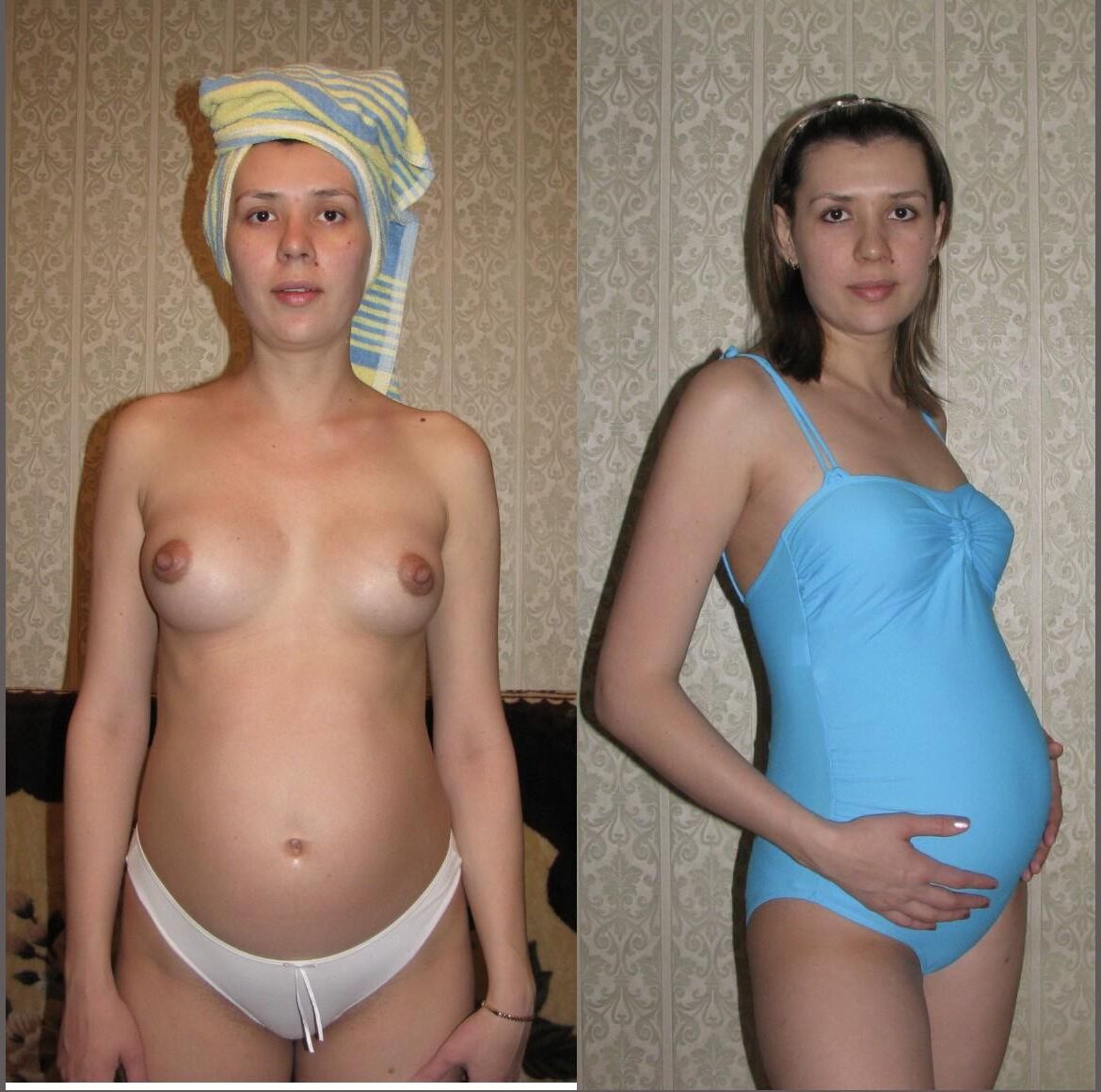 Pregnant sluts dressed undressed