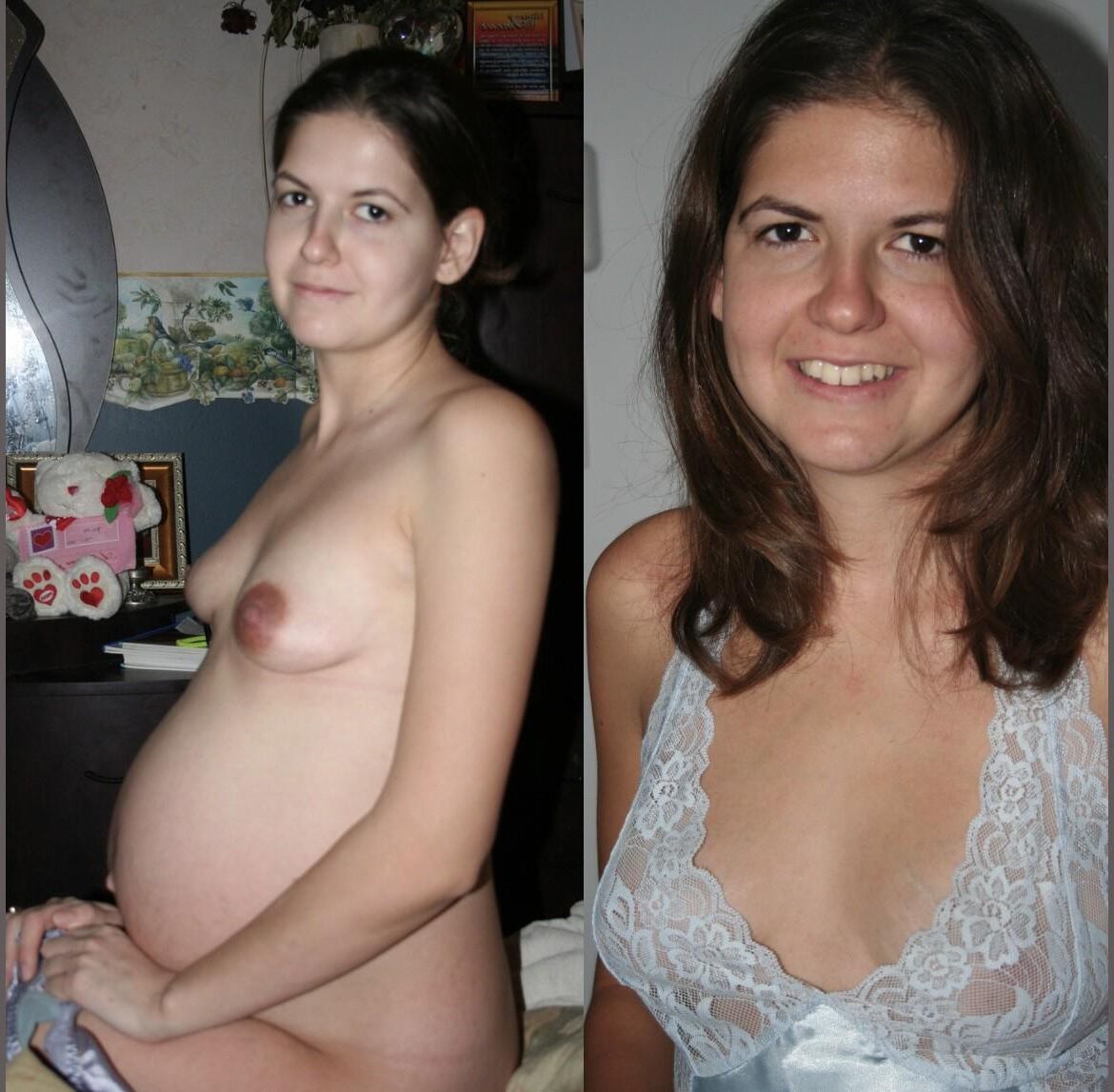 Pregnant sluts dressed undressed