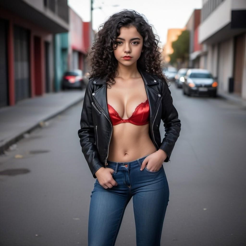 AI Generated 41. 20 Year Old Latina Slutting Around Town