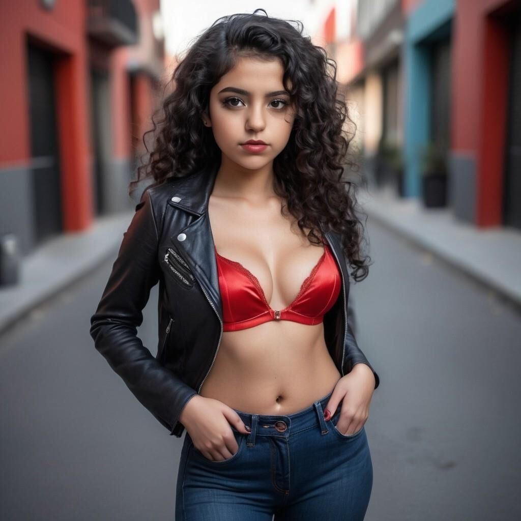 AI Generated 41. 20 Year Old Latina Slutting Around Town