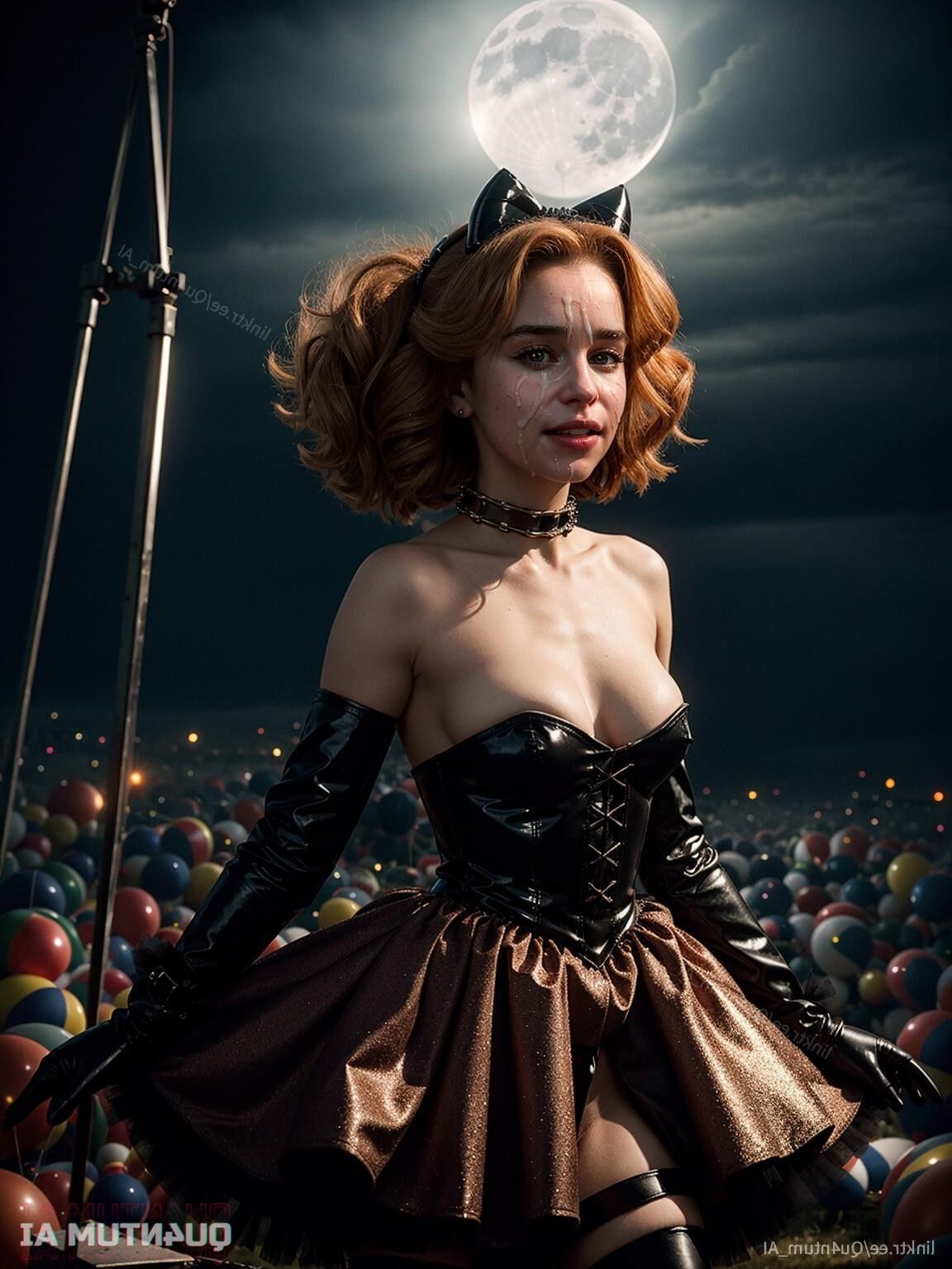 AI Emilia Clarke # Halloween Creepy Clown Cosplay