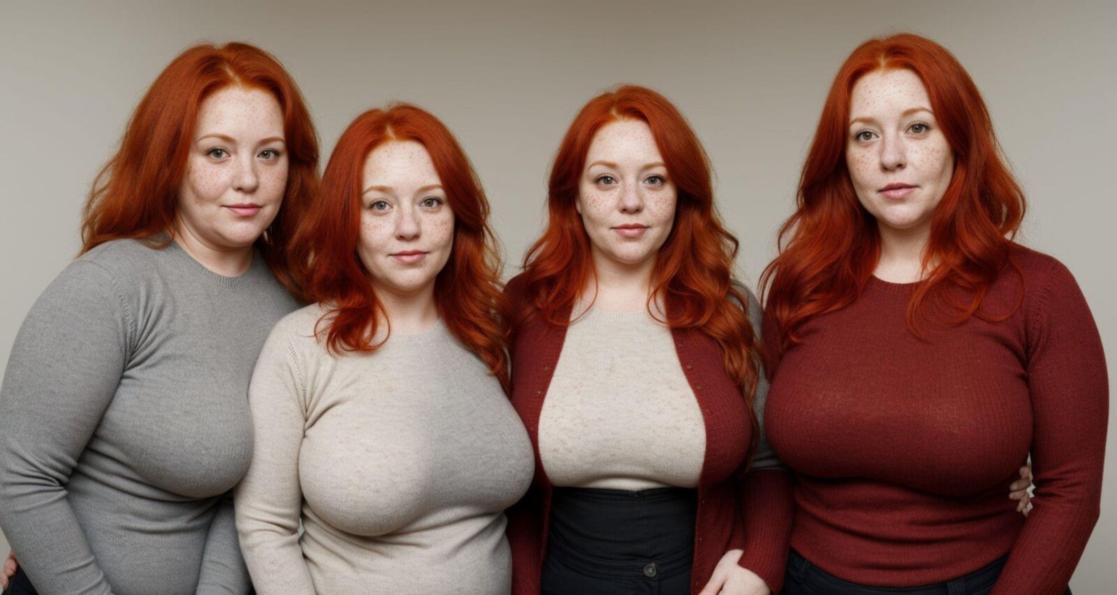 AI - Redheads in sweaters