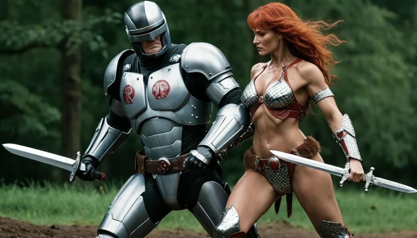 AI multiverse multi-genre: RoboCop vs Red Sonja