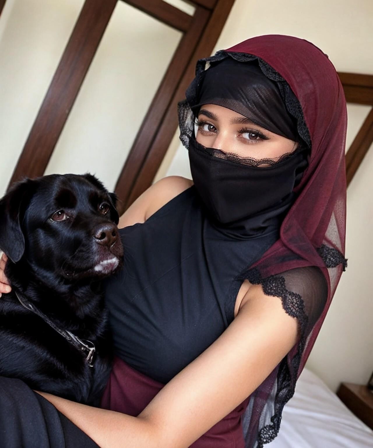 Muslim Girls and her pets