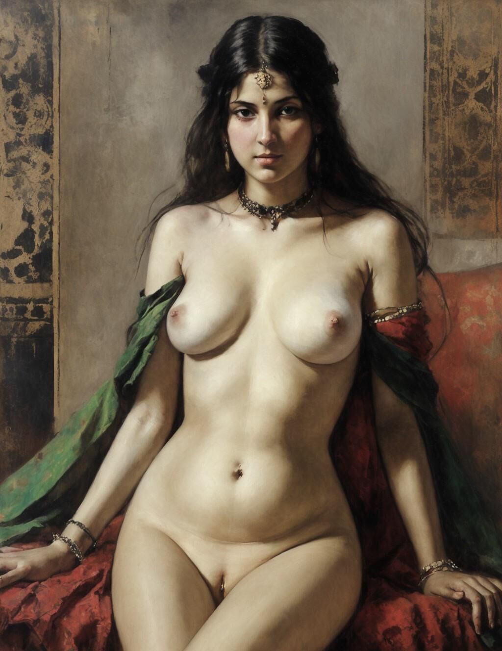 Classic nude paintings of his favorite harem lady