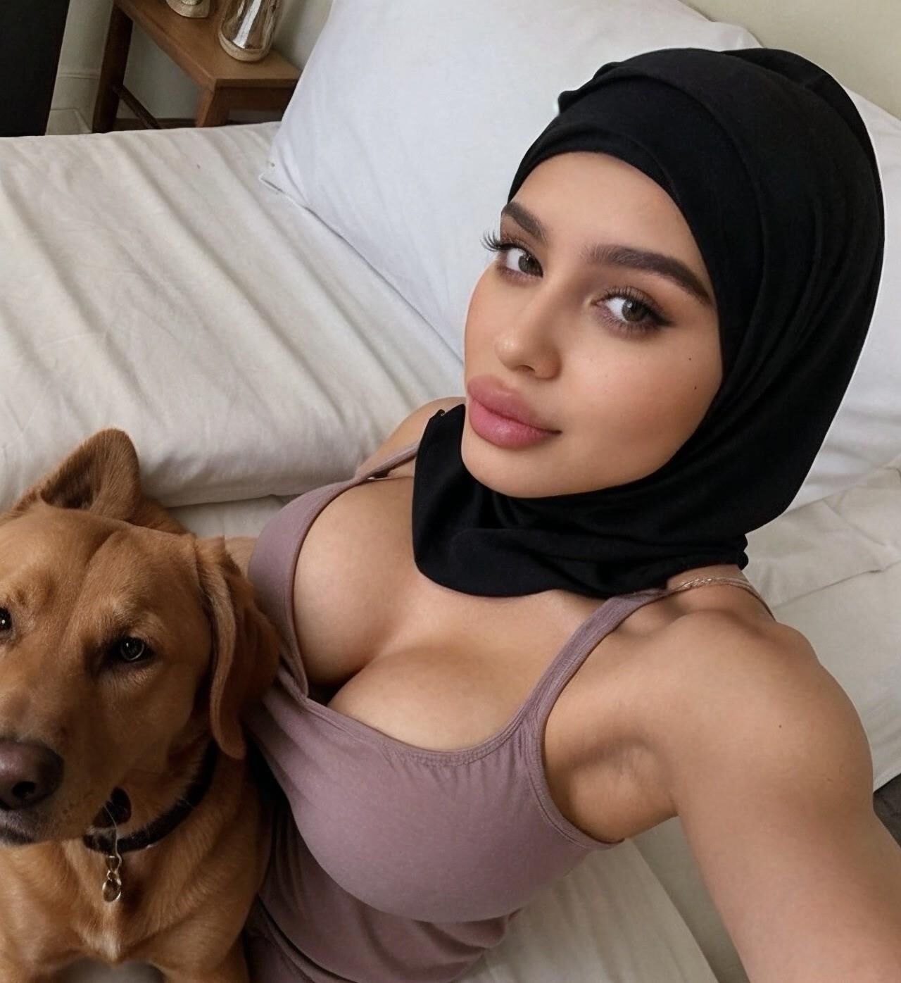 Muslim Girls and her pets