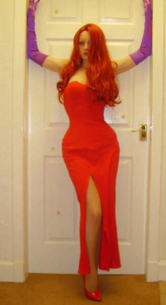 Jessica Rabbit apilada pelirroja problema