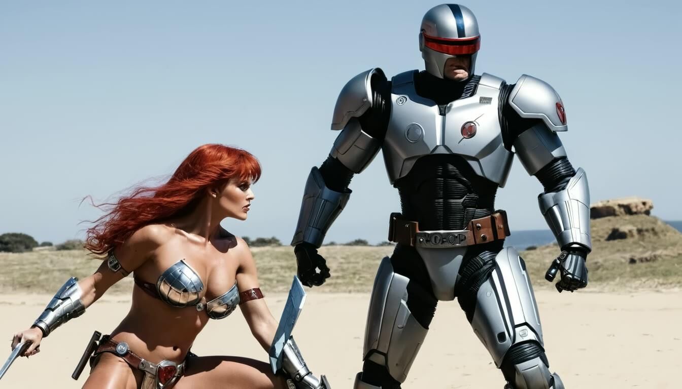 AI multiverse multi-genre: RoboCop vs Red Sonja