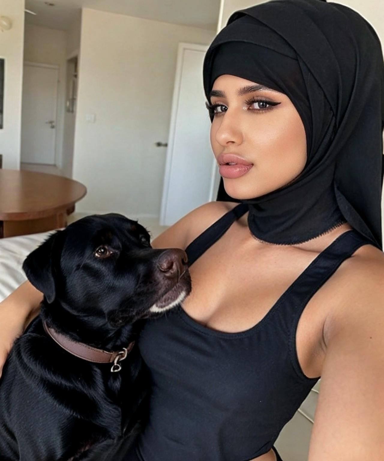 Muslim Girls and her pets