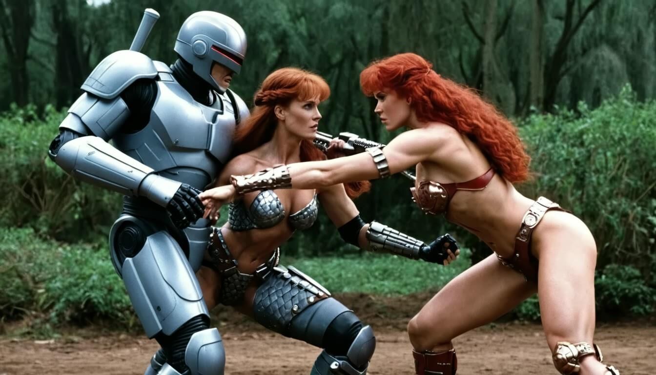 AI multiverse multi-genre: RoboCop vs Red Sonja