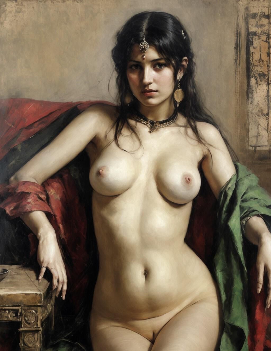 Classic nude paintings of his favorite harem lady