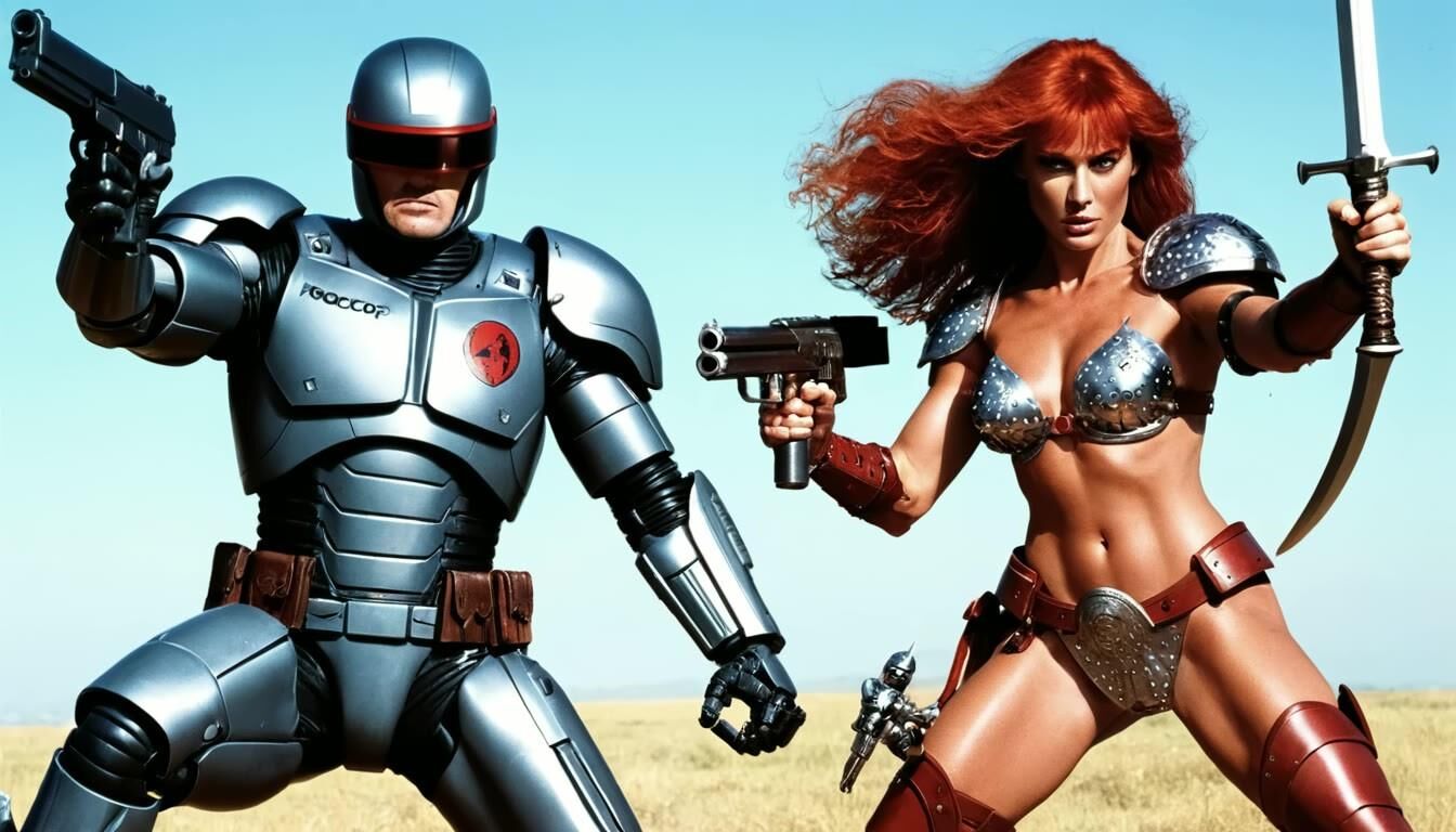 AI multiverse multi-genre: RoboCop vs Red Sonja