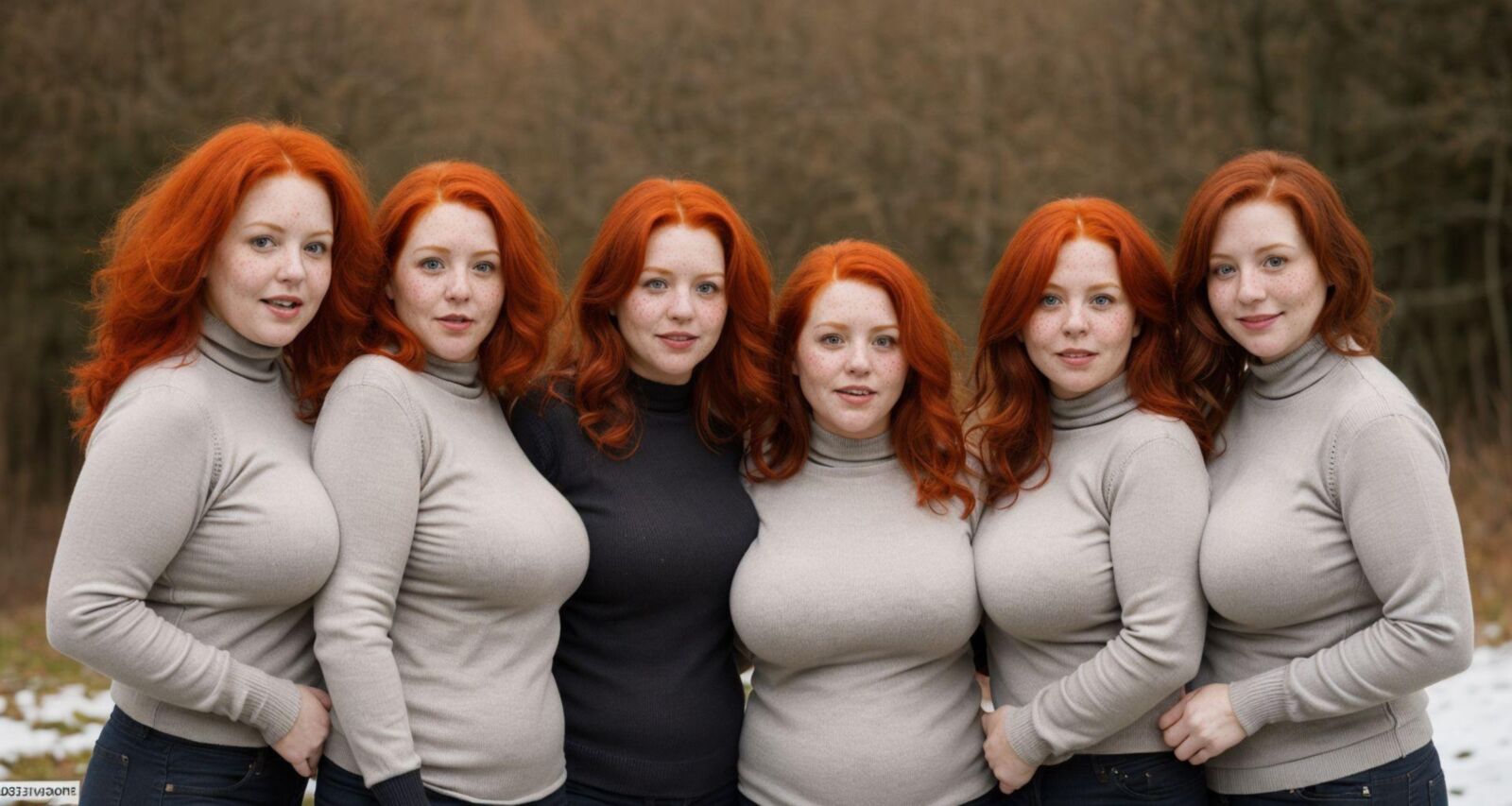 AI - Redheads in sweaters