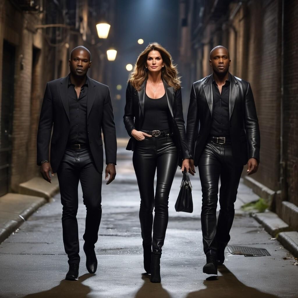 A.I. Cindy Crawford in Leather