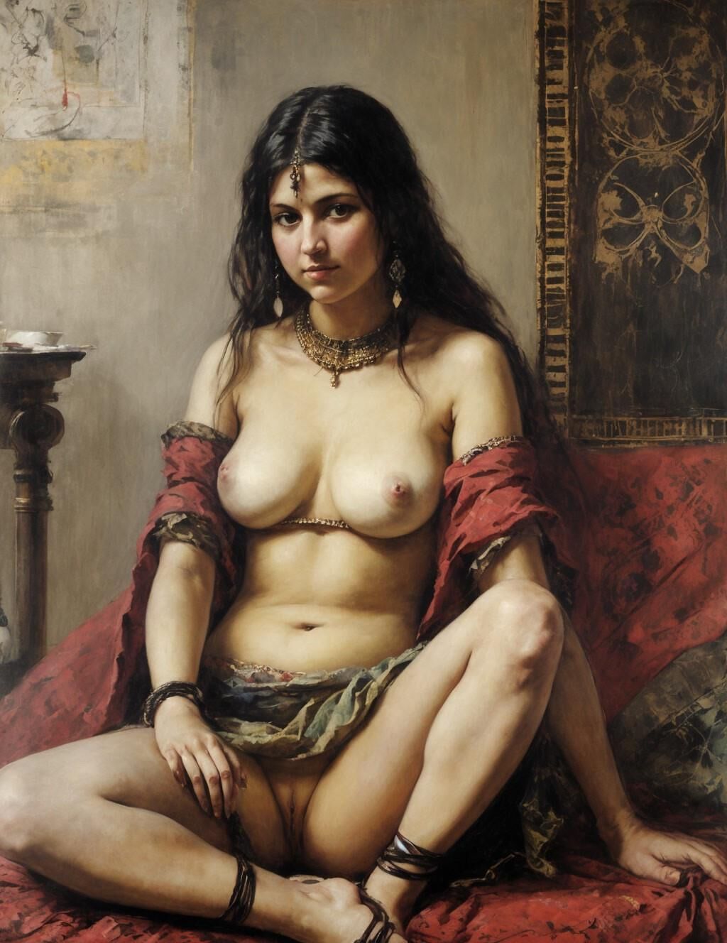 Classic nude paintings of his favorite harem lady