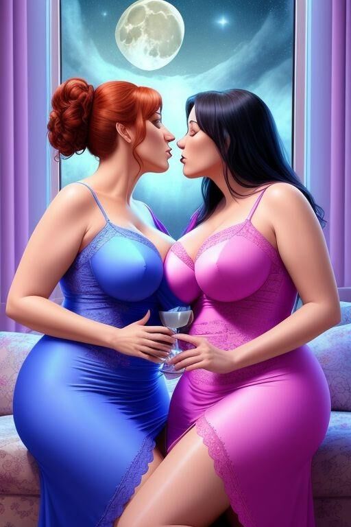 AI Mature big tit lesbians, some NN