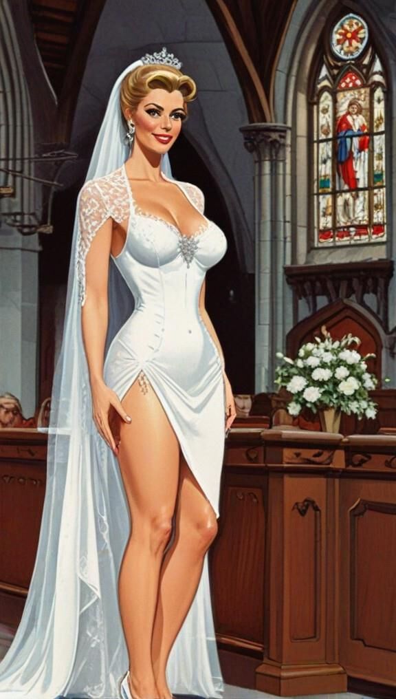 bride in church