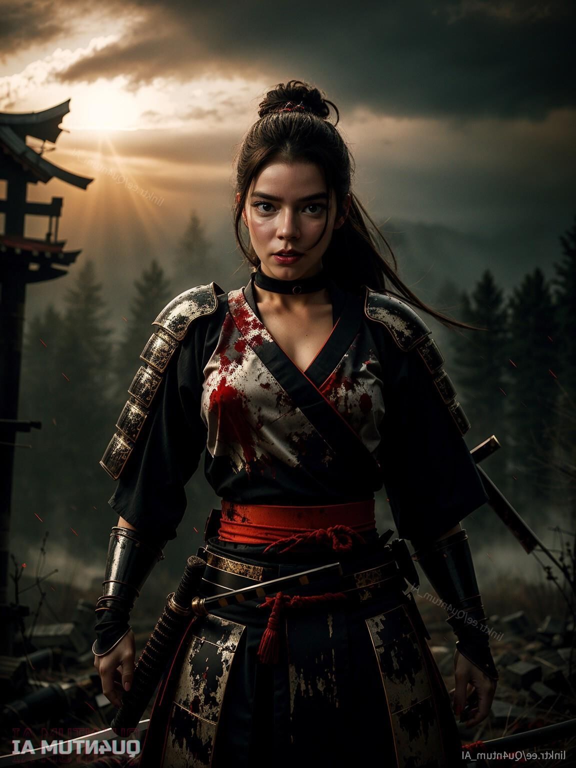 AI Anya Taylor-Joy # Samurai Warrior Ninja Japanese