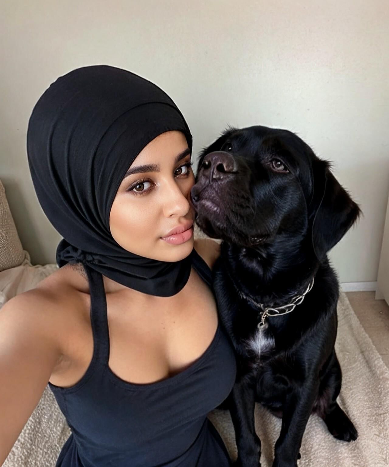 Muslim Girls and her pets