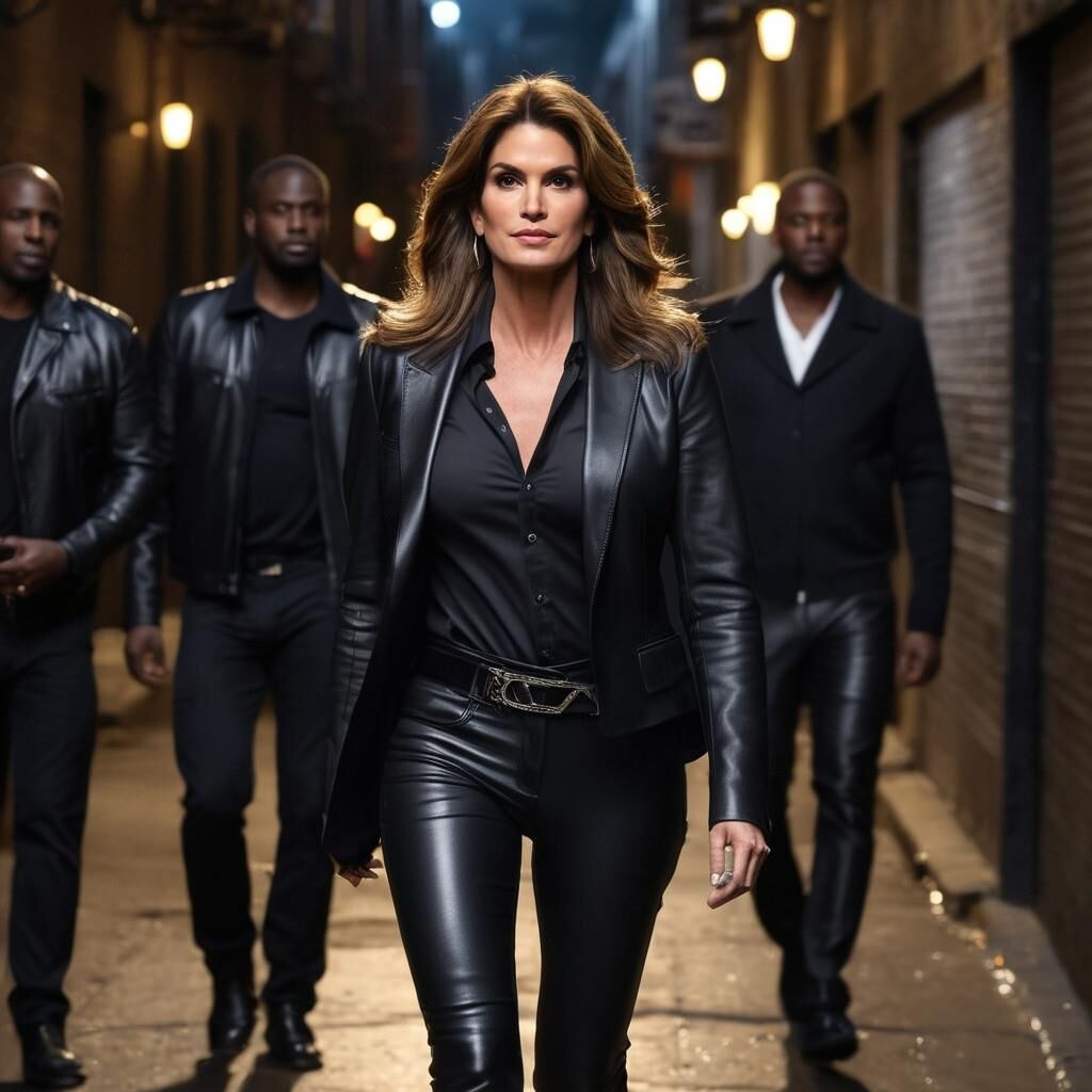 A.I. Cindy Crawford in Leather