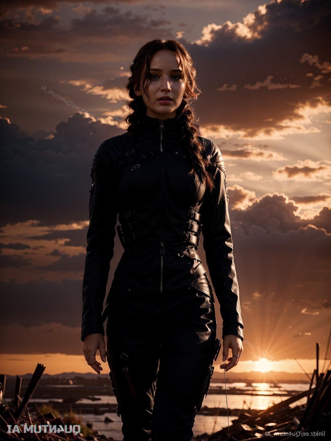 AI Jennifer Lawrence # Hunger Games Katniss Everdeen