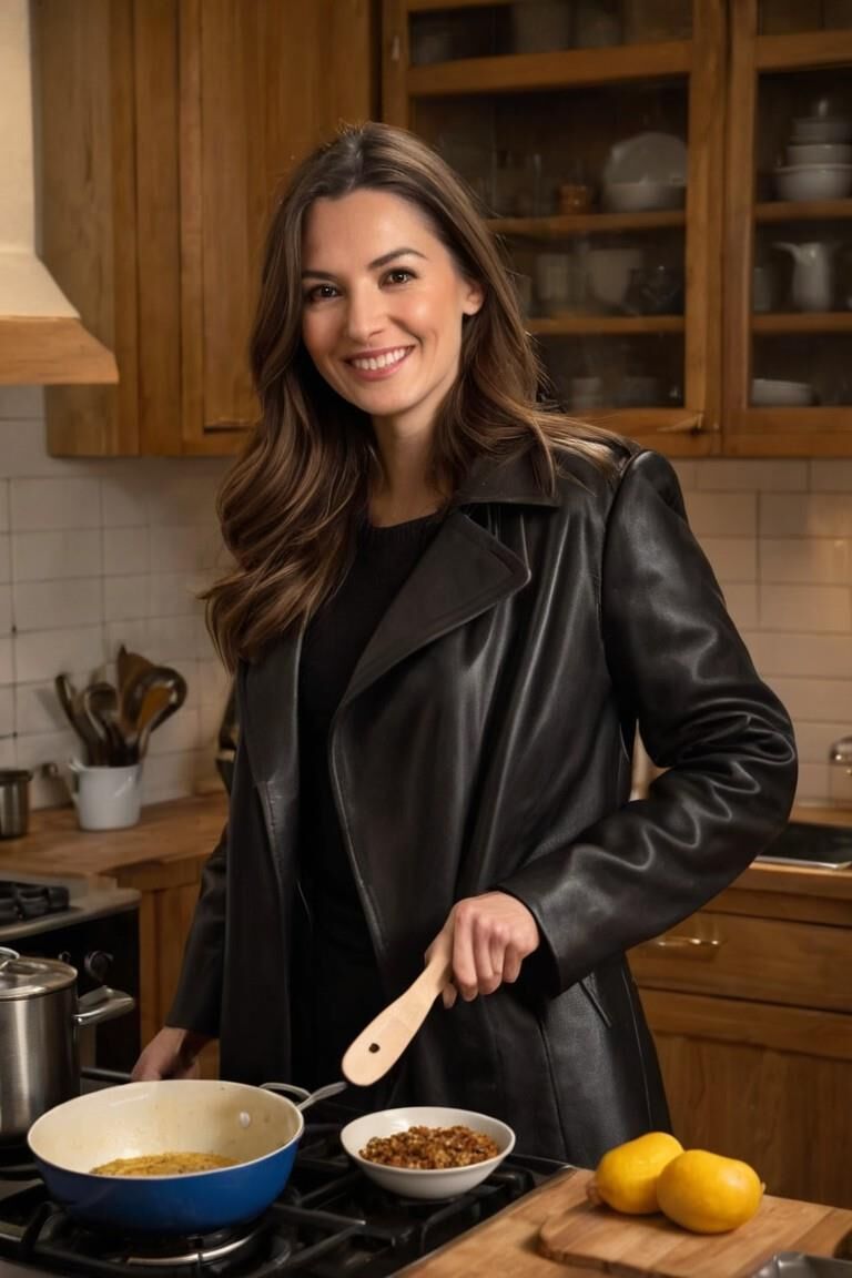 A.I. Cooking in Leather Coat