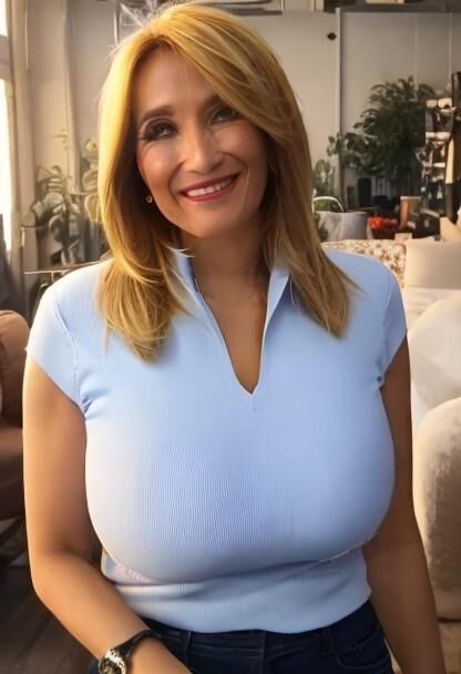 Rocio Martinez, présentatrice de télévision aux gros seins de Burgos, générée par IA