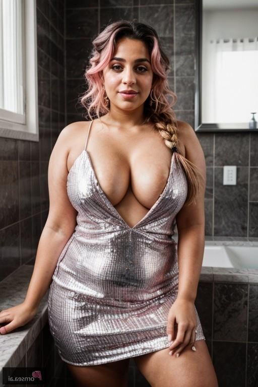 Chica árabe de pelo rosado follada en el baño