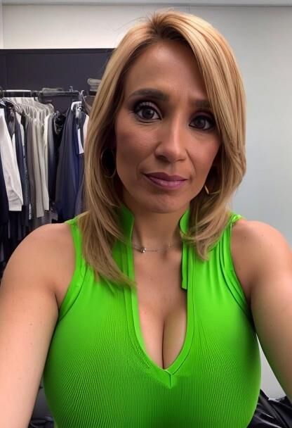 Rocio Martinez, présentatrice de télévision aux gros seins de Burgos, générée par IA