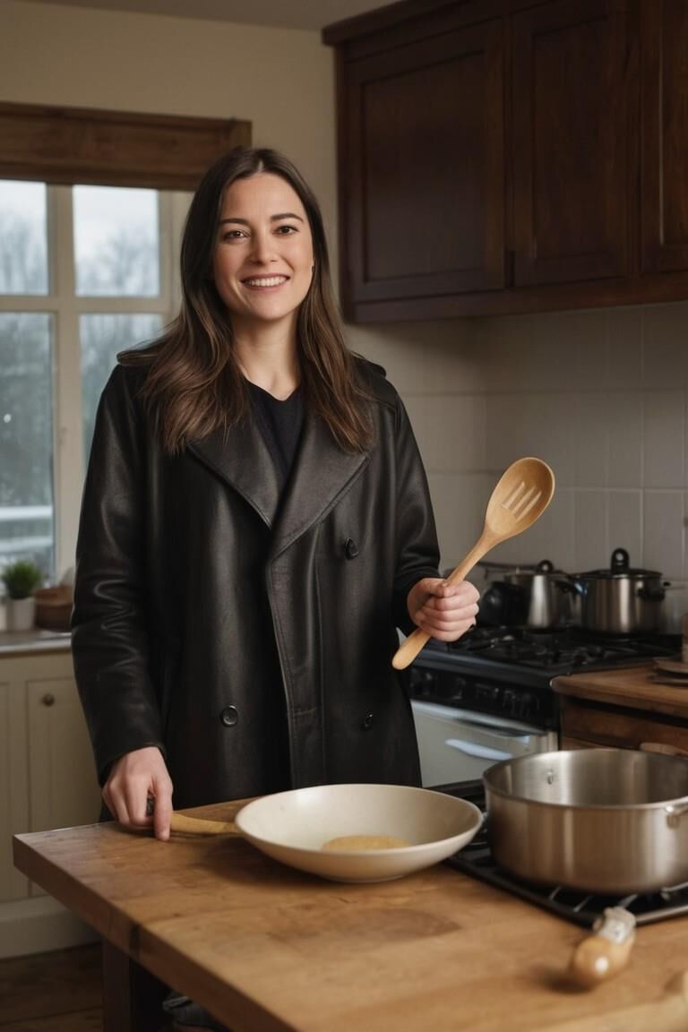 A.I. Cooking in Leather Coat