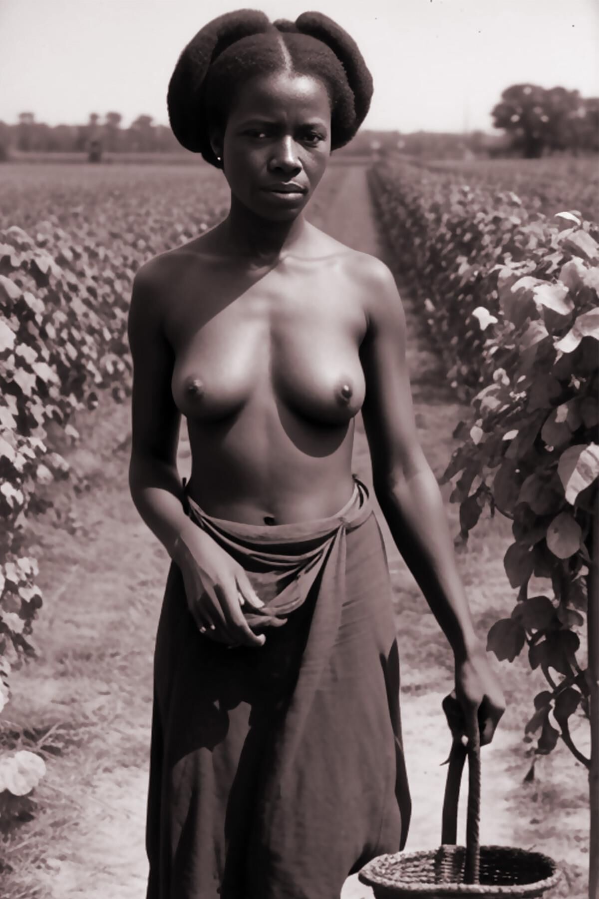 Slaves in cotton fields