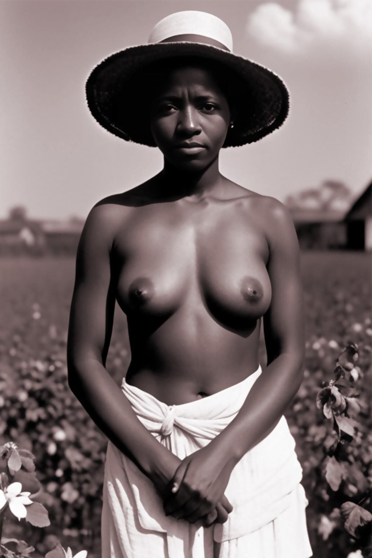 Slaves in cotton fields