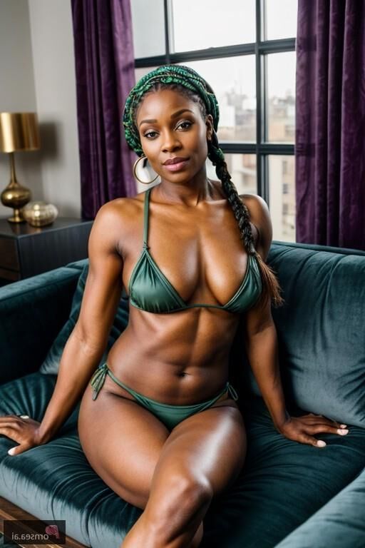 La perfecta belleza nigeriana se desnuda en casa