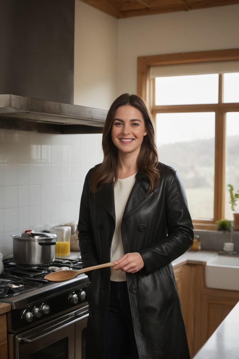 A.I. Cooking in Leather Coat